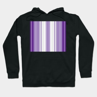 Strips - purple and white. Hoodie